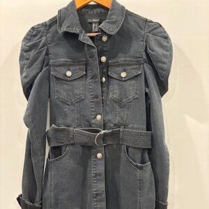 Belted Mini Denim Dress